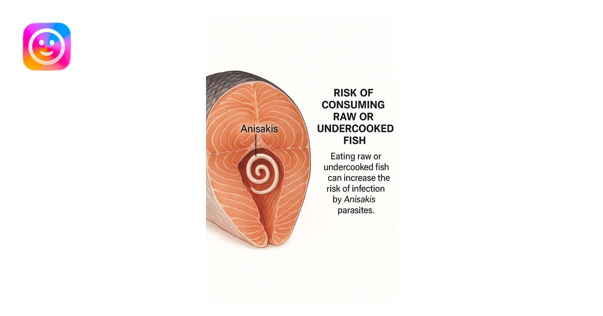 a close-up cross-section of a raw fish fillet, showing a white, coiled ...