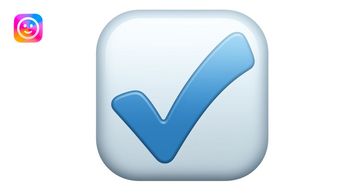 CheckMark Blue emoji | AI Emoji Generator