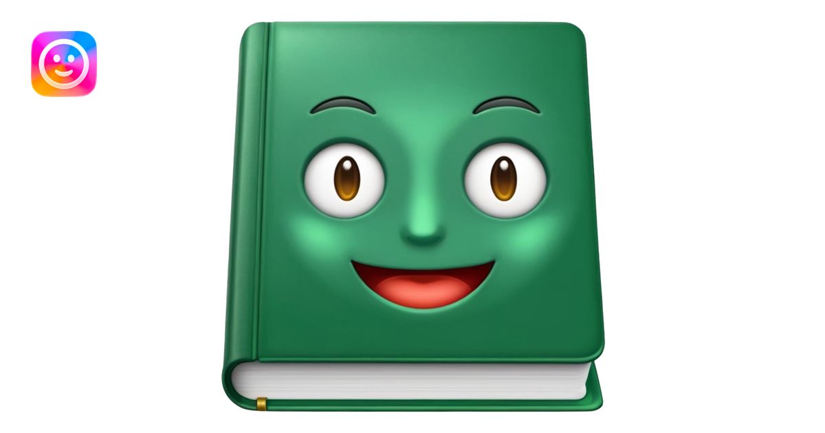 emoji green book without face emoji | AI Emoji Generator