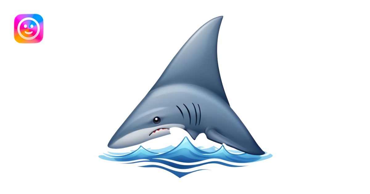shark fin poking out above water emoji | AI Emoji Generator