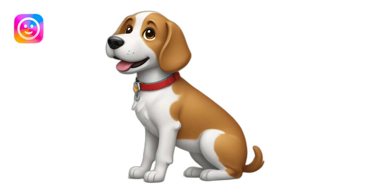microsoft rover dog assistant giving a gift emoji | AI Emoji Generator