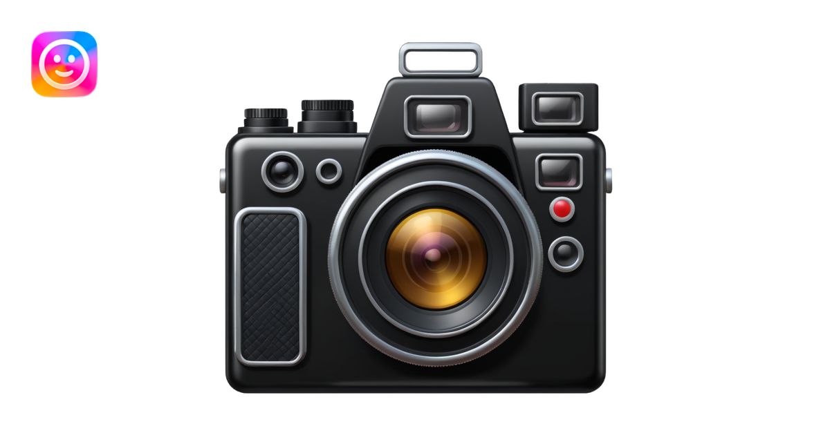 black camera from the 80's emoji | AI Emoji Generator