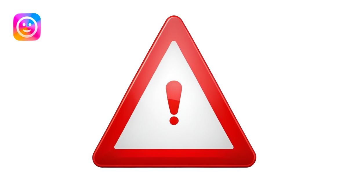 warning triangle with exclamation mark emoji | AI Emoji Generator