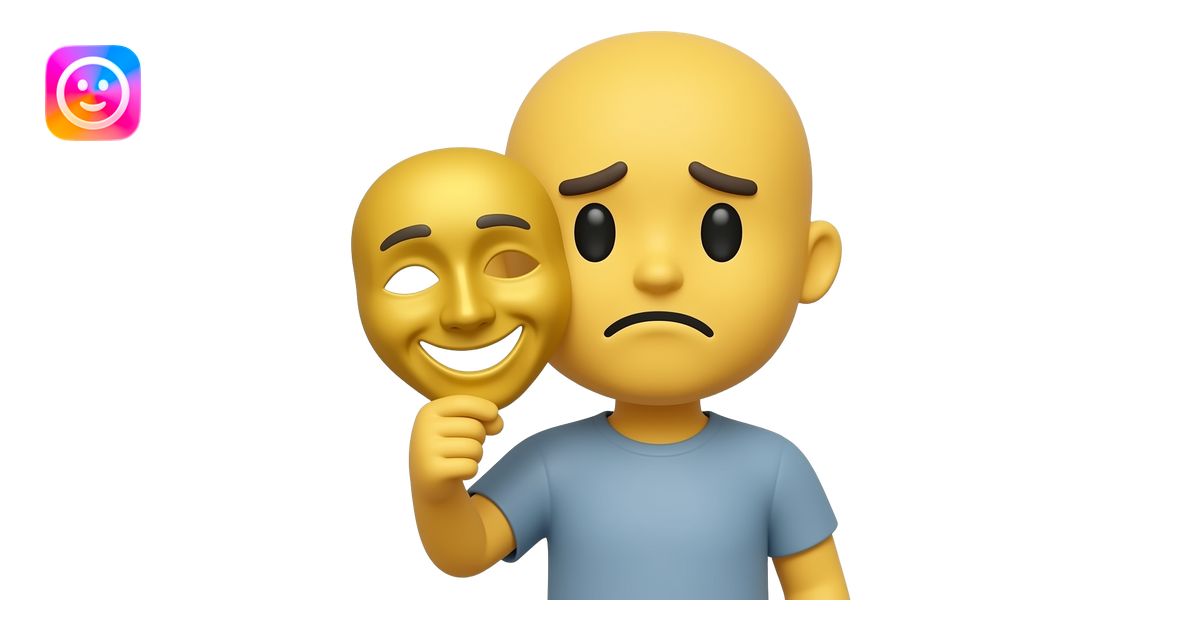 Emoji qui a la peau jaune qui a la tête toute ronde comme un emoji de ...