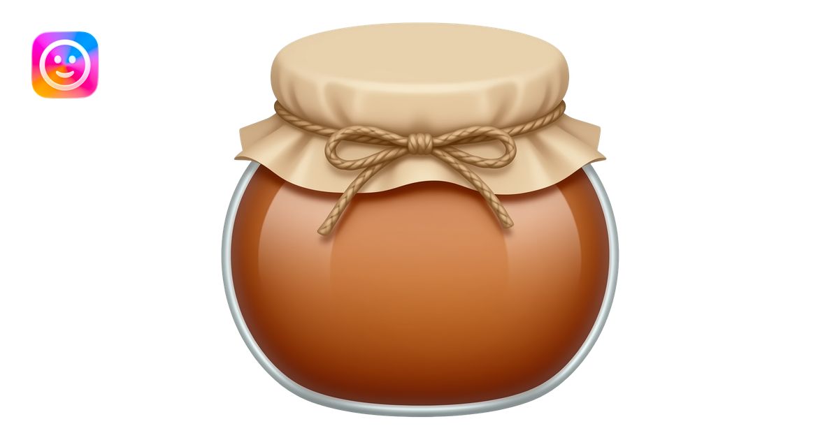 jar of homemade APPLE BUTTER emoji | AI Emoji Generator