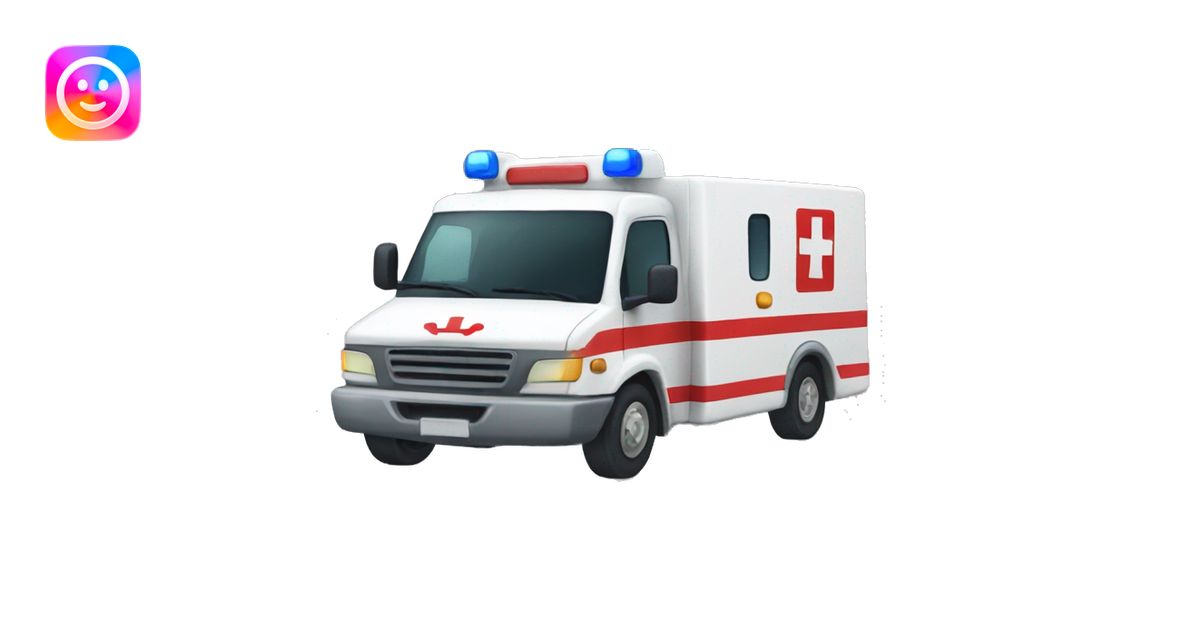 Ambulance with snake sticker emoji | AI Emoji Generator