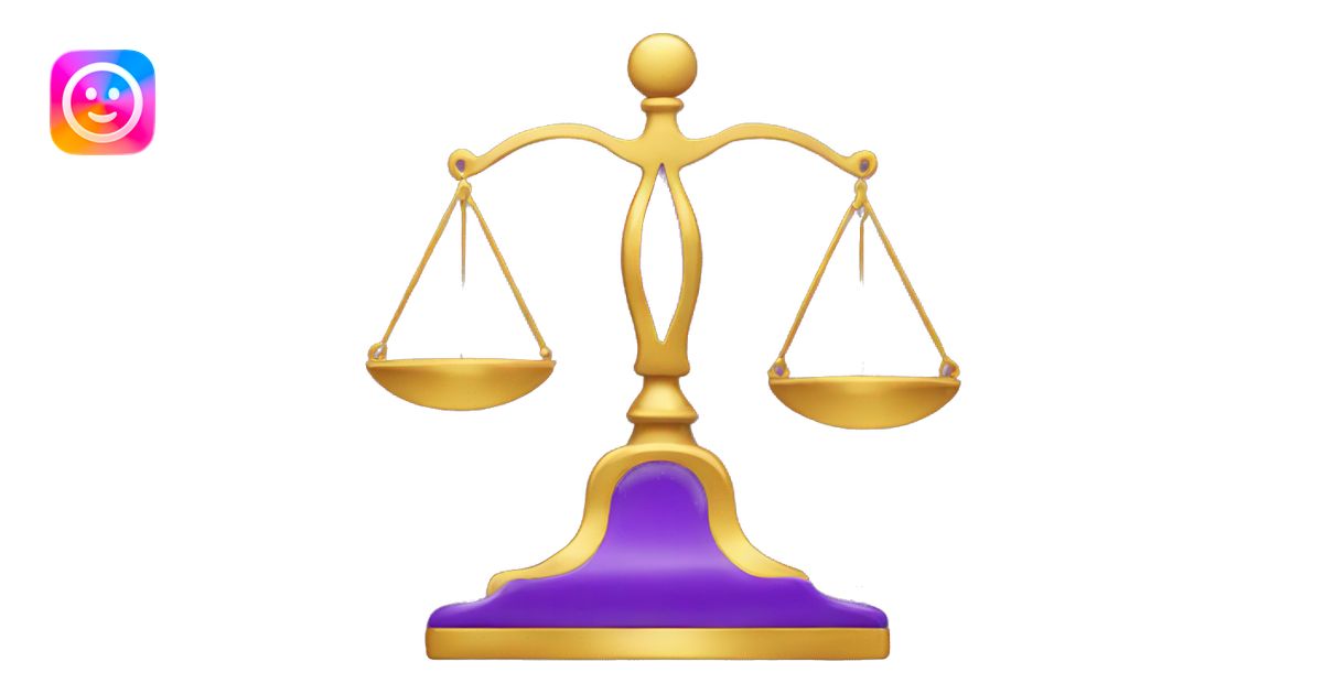 purple and gold balance scale emoji | AI Emoji Generator