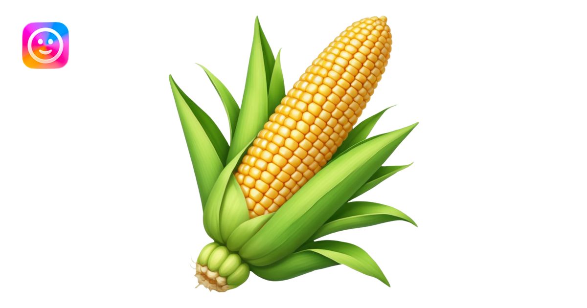 Corn cob with yellow kernels emoji | AI Emoji Generator