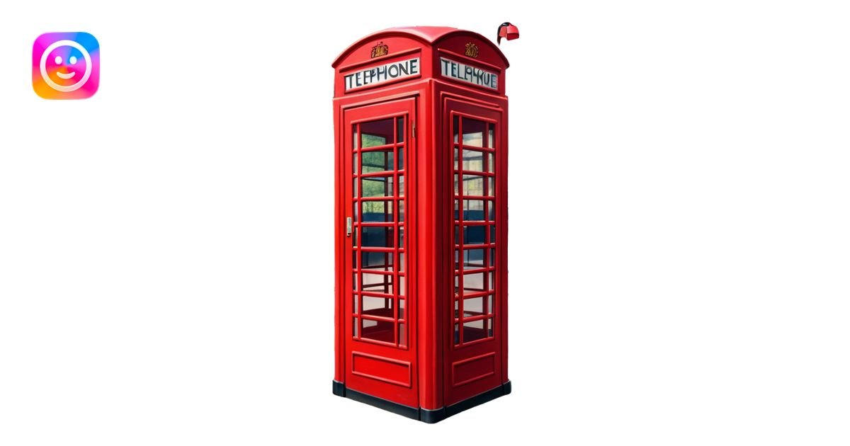Cinematic Realistic depiction of an iconic red telephone box, rendered ...