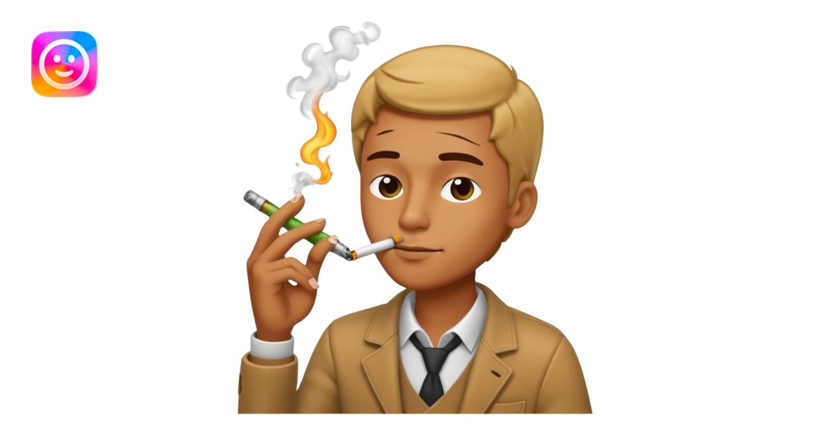 smoking from a dab rig emoji | AI Emoji Generator