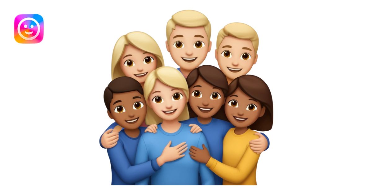 Friends Meeting Each Other Emoji AI Emoji Generator