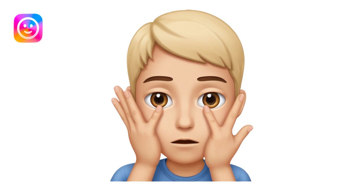 Peeking eyes through fingers emoji | AI Emoji Generator