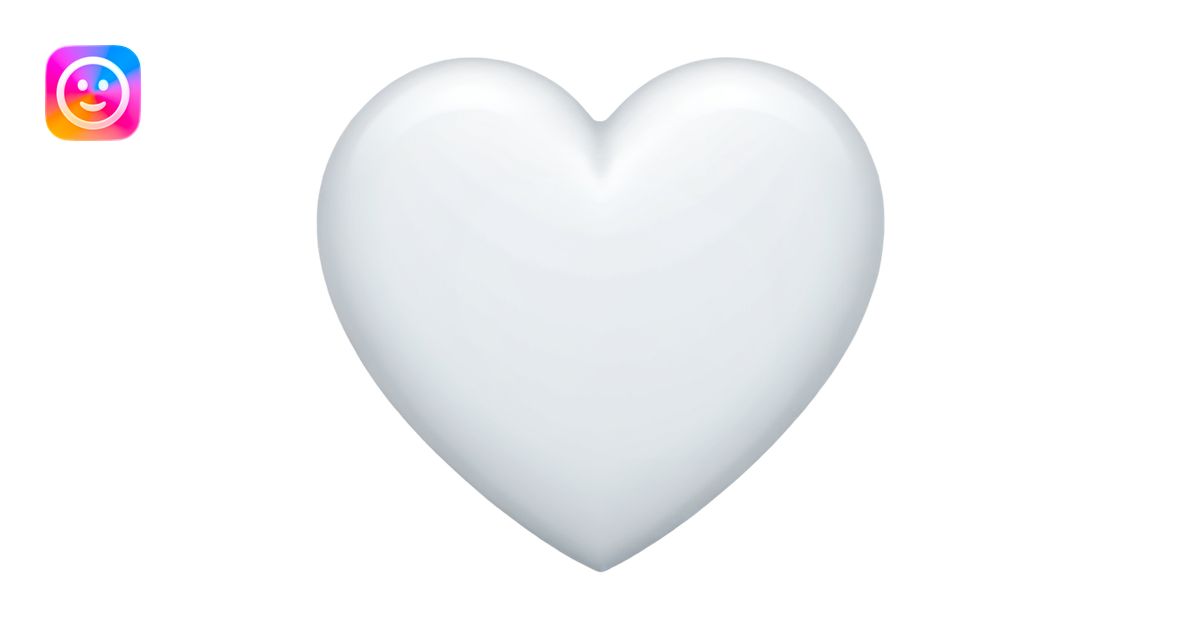 Coração branco emoji | AI Emoji Generator