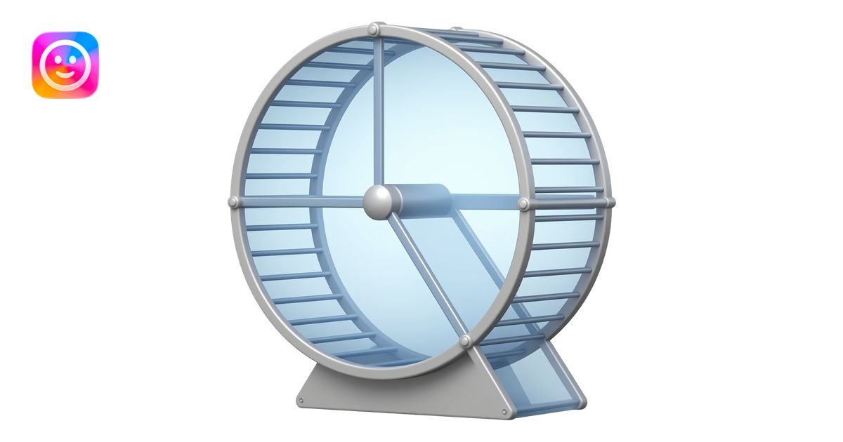 Realistic hamster wheel with nobody inside and nothing inside. emoji ...