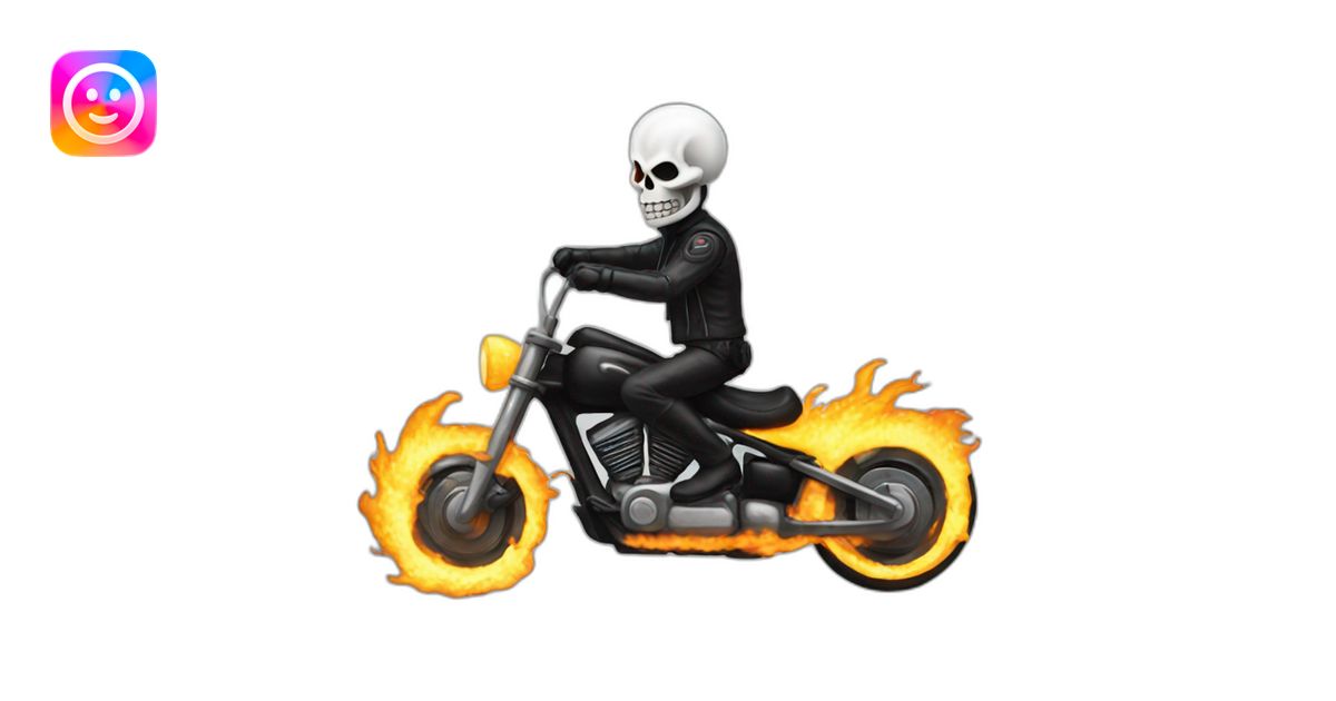 ghostrider riding emoji | AI Emoji Generator