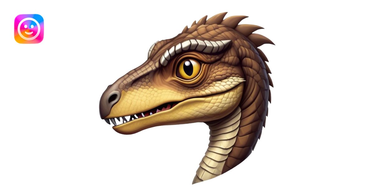 Cinematic Noble jurassic park Velociraptor Portrait Emoji, Poised and ...