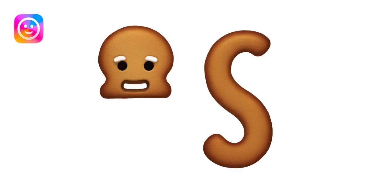 Half eaten gingerbread emoji | AI Emoji Generator