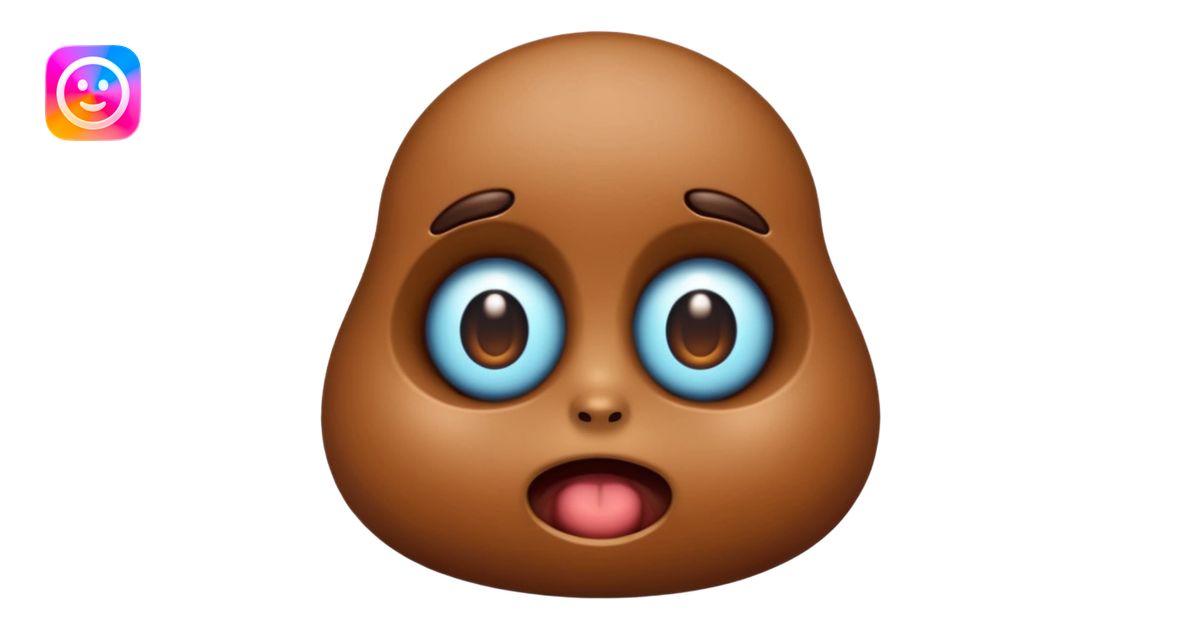 shit 💩 with lovely eyes 😍 emoji | AI Emoji Generator