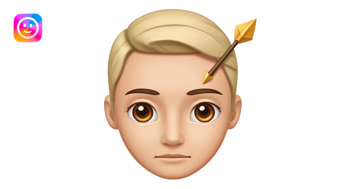 forhead with an arrow symbol in the center emoji | AI Emoji Generator