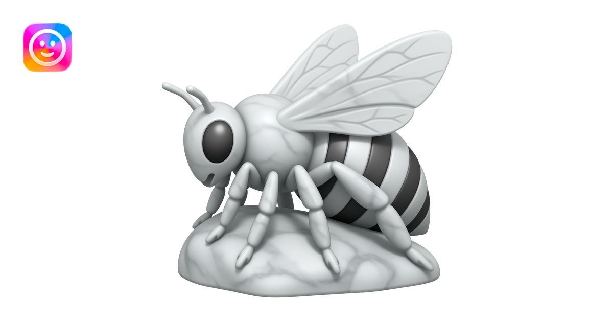 marble bee statue emoji | AI Emoji Generator