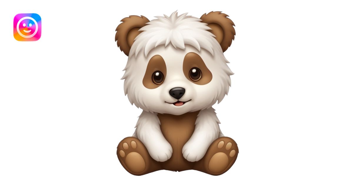 Can you do a mix of a Maltese and bear cub emoji | AI Emoji Generator
