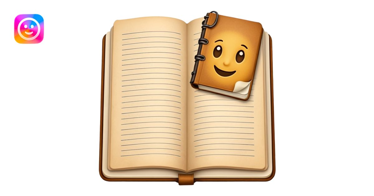 Director Script – bound pages with notes emoji | AI Emoji Generator