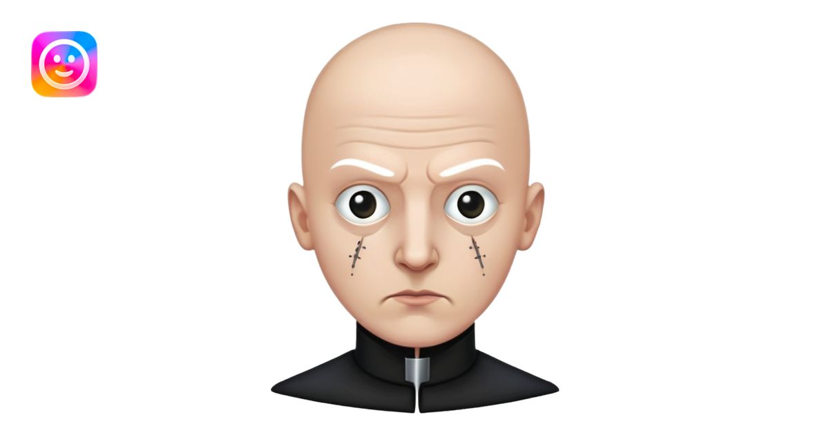 Pinhead from the movie Hellraiser emoji | AI Emoji Generator
