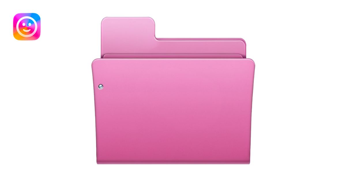 windows 10 folder light giltter pink plain folder without logo emoji ...