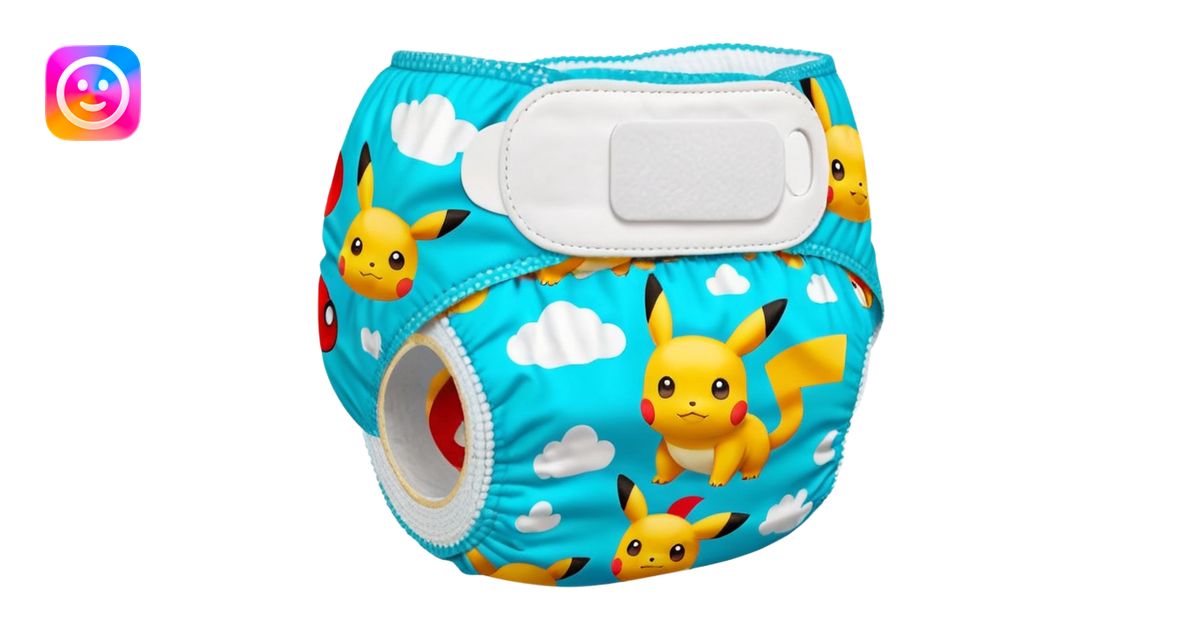 pokemon themed tape diaper emoji | AI Emoji Generator