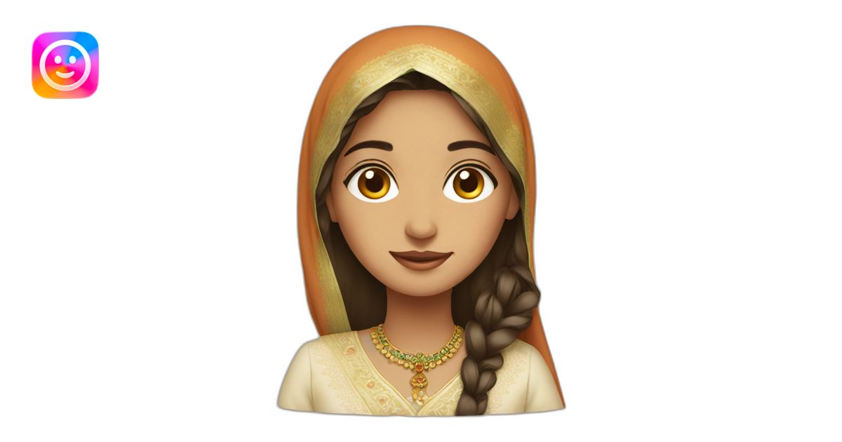 Traditional Pakistani girl emoji | AI Emoji Generator
