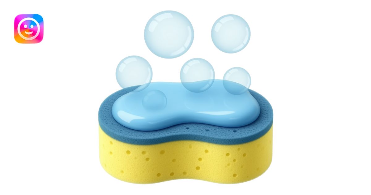 soap bubles sponge blue emoji | AI Emoji Generator