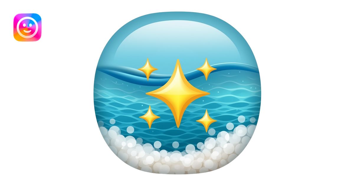 Sparkle emoji but with sea salt / ocean vibes emoji | AI Emoji Generator