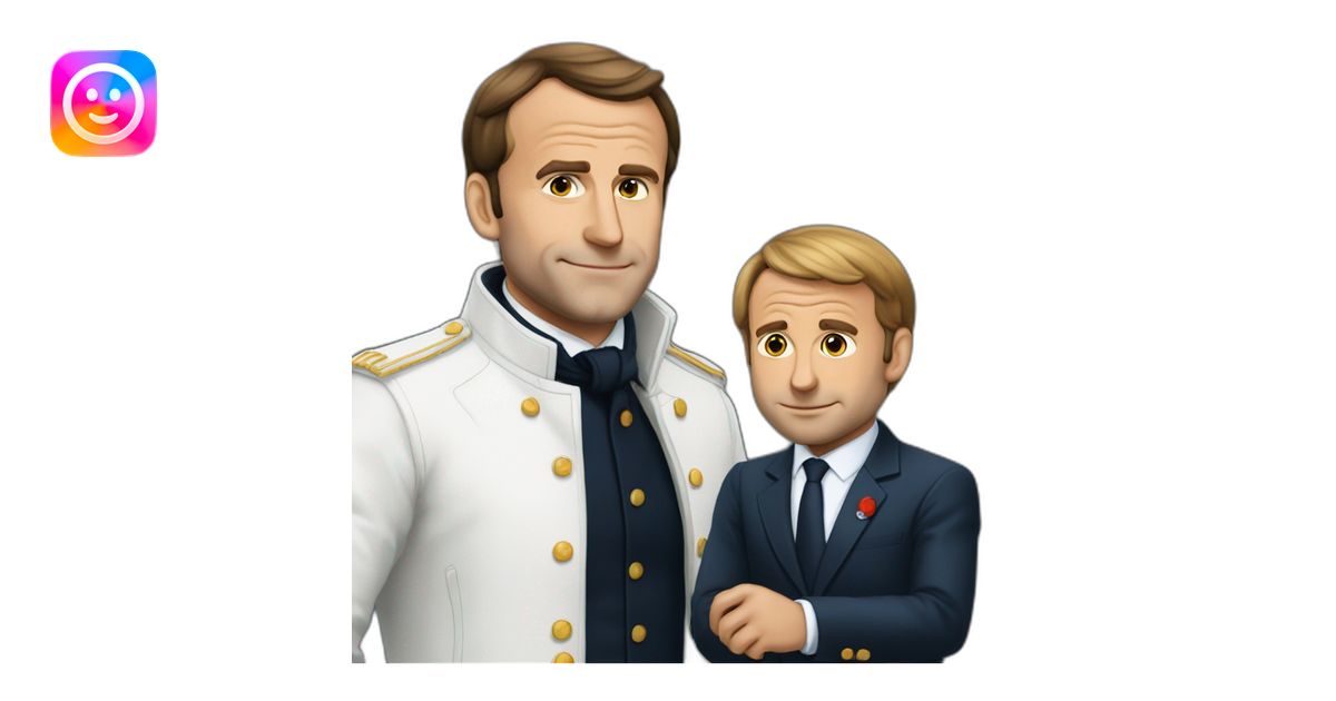 macron qui embrasse marcon emoji | AI Emoji Generator