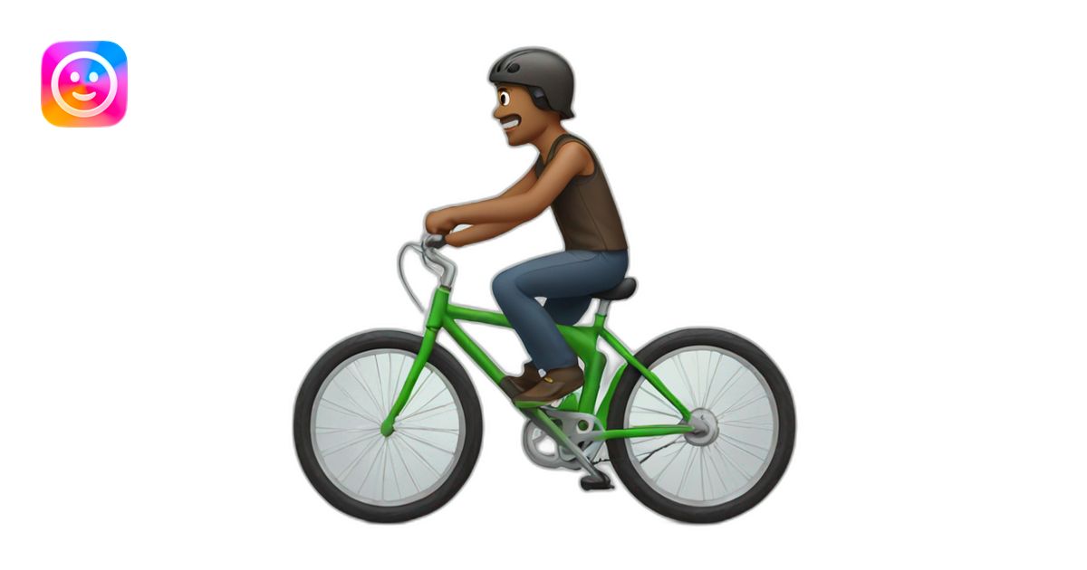 Man riding bike emoji | AI Emoji Generator
