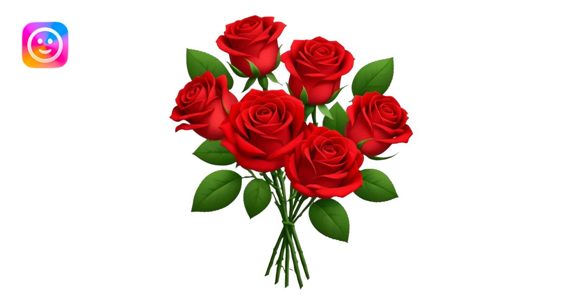 Bouquet of roses emoji | AI Emoji Generator