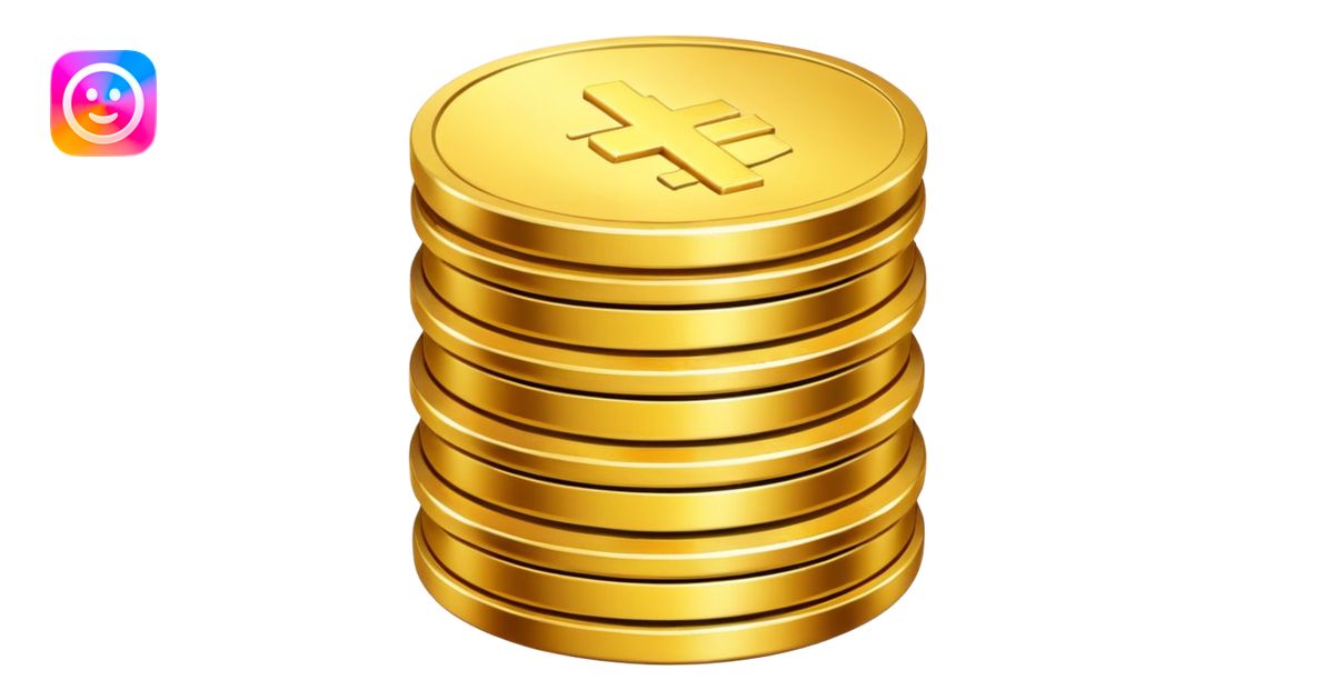 short stack of golden coins emoji | AI Emoji Generator