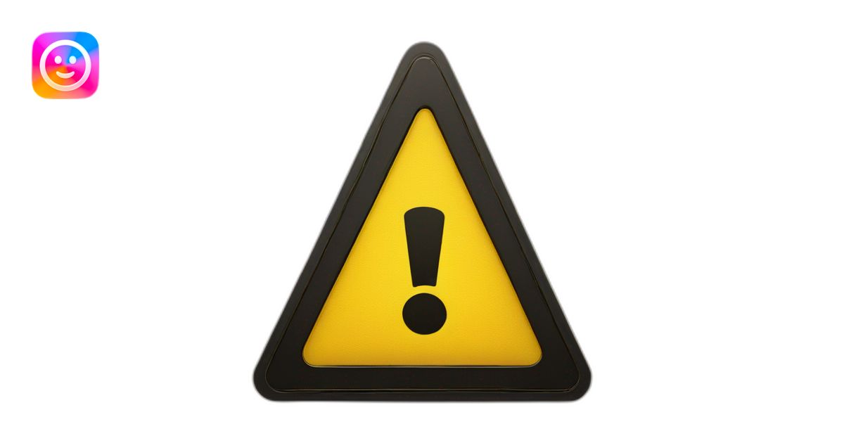 a yellow warning sign in a triangle form with an exclamation point ...