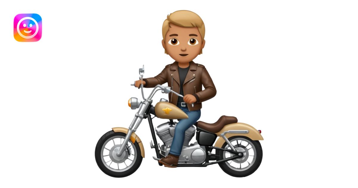 easy rider breaker morant on chopper motorcycle emoji | AI Emoji Generator