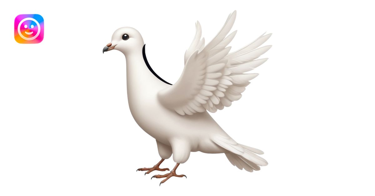 a dove with a letter in paws emoji | AI Emoji Generator