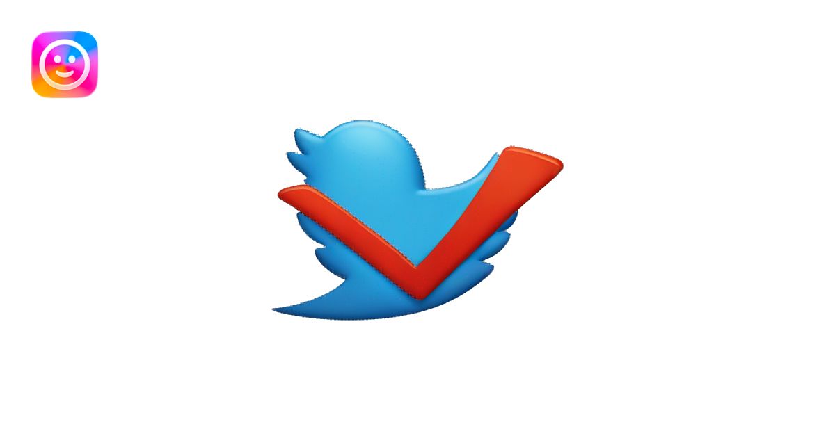 blue twitter check mark emoji | AI Emoji Generator