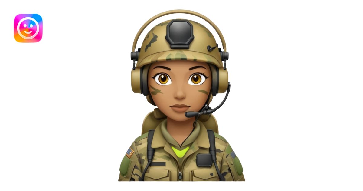 female special operations communications operator with combat gear ...