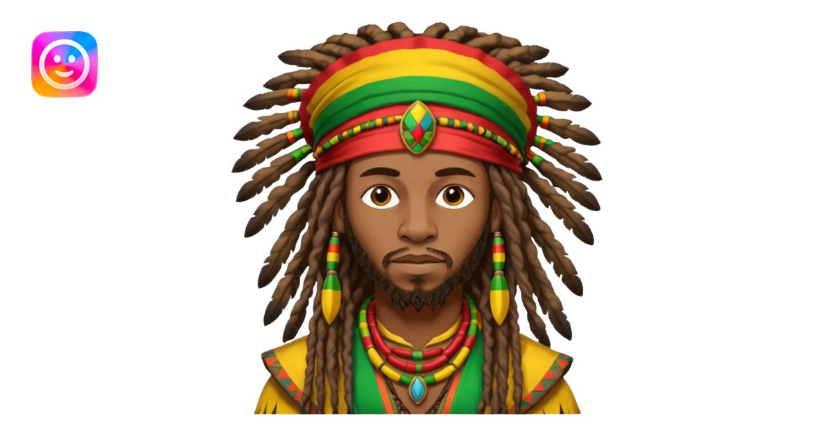 Rasta African warrior emoji | AI Emoji Generator