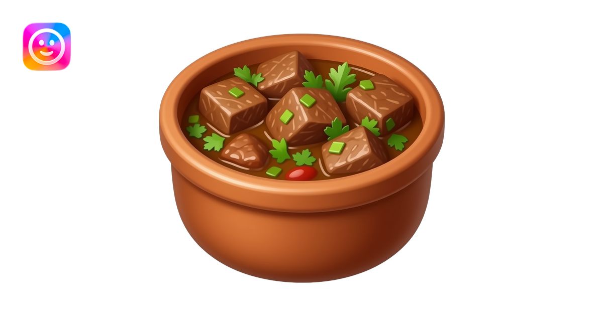beef stew medieval in a bowl emoji | AI Emoji Generator