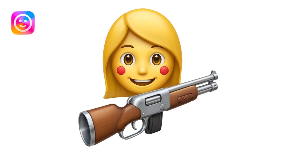 Create a smiling face emoji that’s sucking on the barrel of a shotgun ...