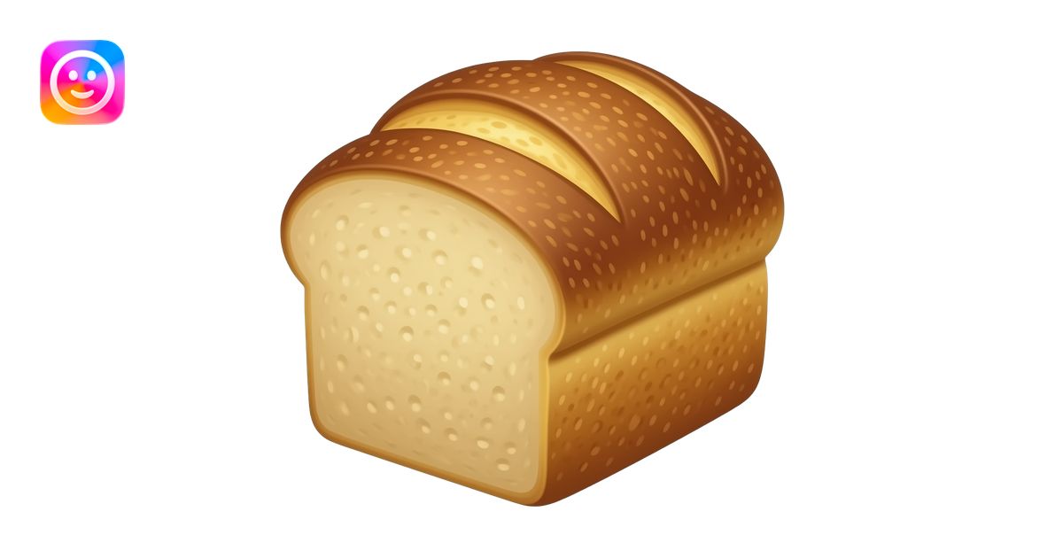 a rustic crusty bread loaf with a golden scored crust emoji | AI Emoji ...