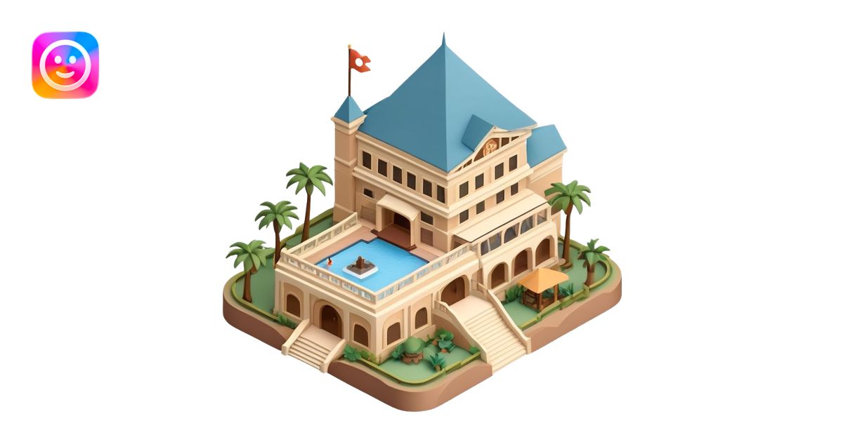 Isometric exterior Walt Disney World Animal Kingdom safari resort hotel ...