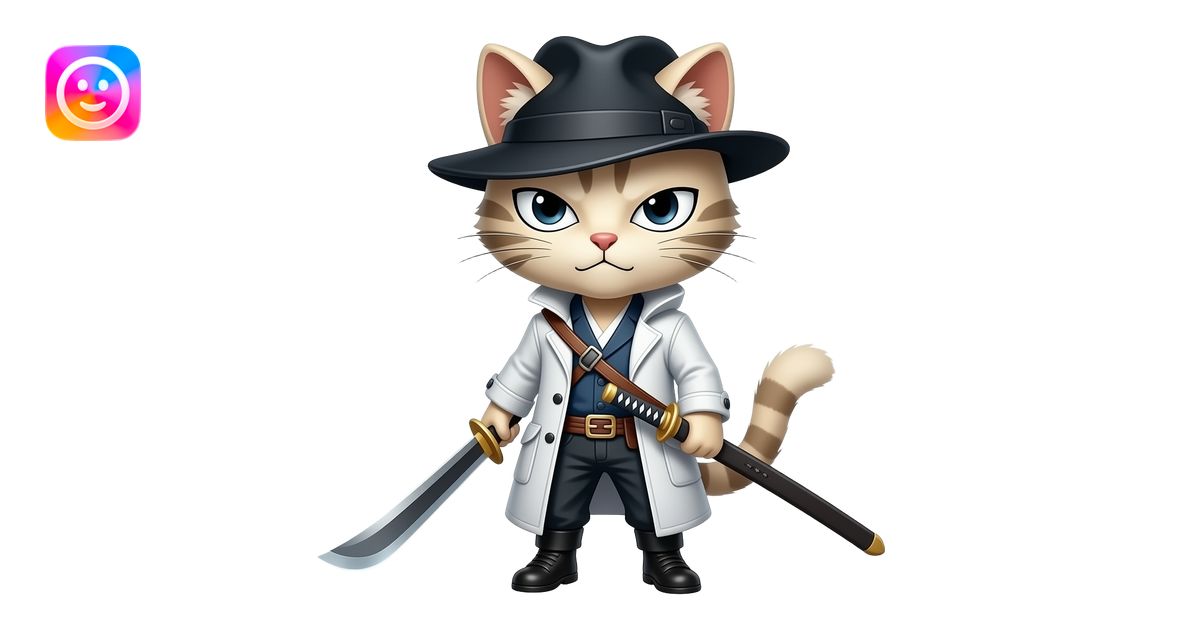 Please design a cat character based on Law from One Piece, referencing ...