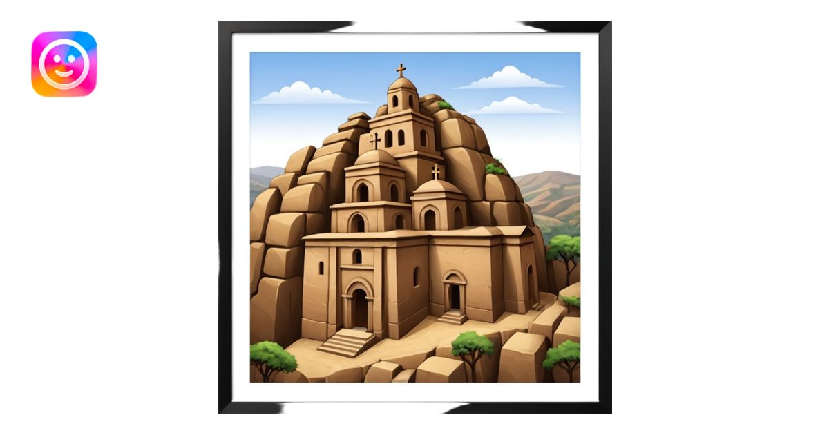 Lalibela Rock-Hewn Churches emoji | AI Emoji Generator