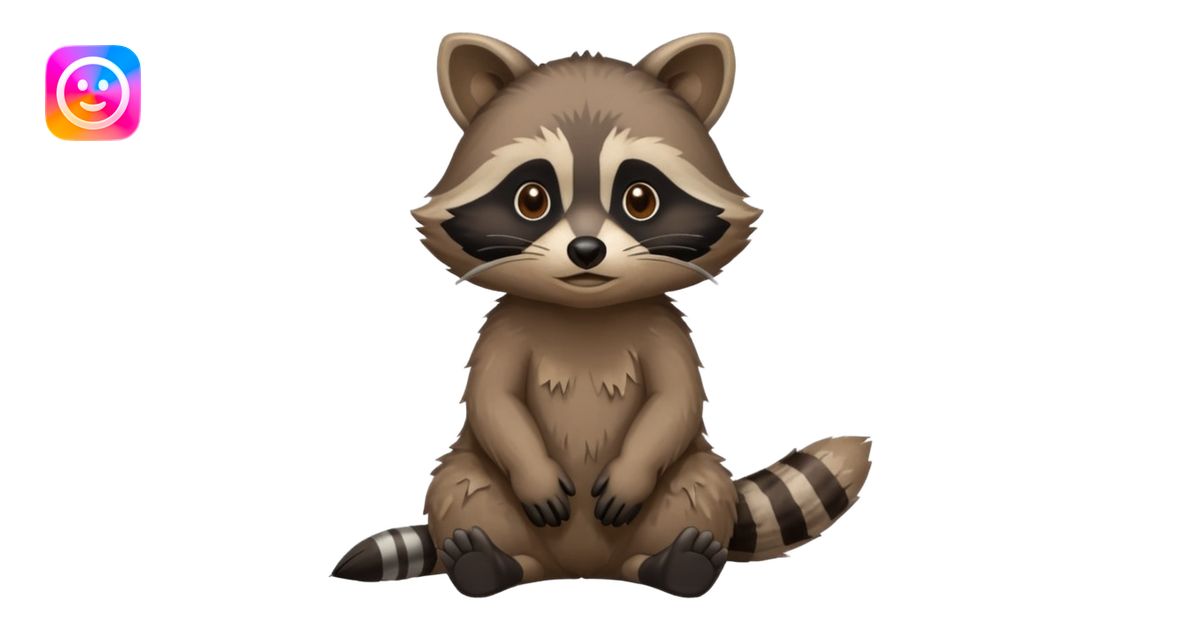 Raccoon being homeless emoji | AI Emoji Generator