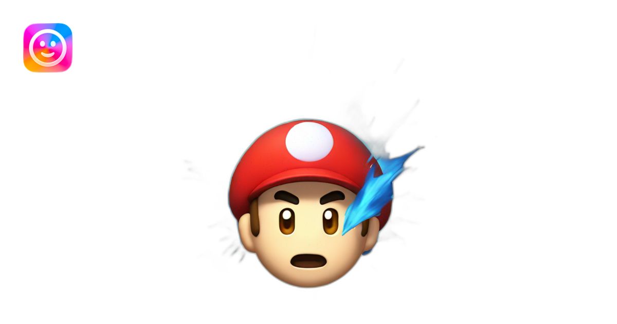 exploding head mario emoji | AI Emoji Generator